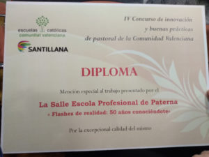 Diploma EP La Salle del Concurso Innovación y Buenas Prácticas