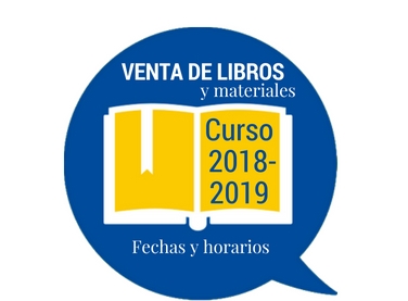 Venta de libros y materiales curso 2018-2019