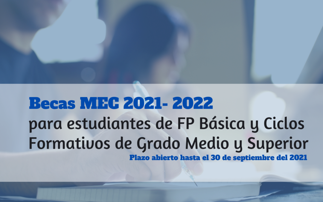 Becas MEC curso 2021-2022 para Estudiantes FP Básica y Formativos Web Escuela Profesional La Salle Paterna