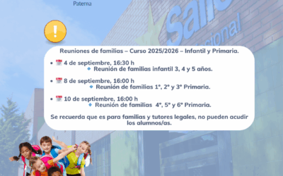 Reuniones de Familias Etapas: Infantil y Primaria – Curso 2025/2026